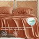 thumbnail image 3 of Sábanas de cama, tamaño completo, refrigeración, rayón, bambú, naranja quemado, 3 of 7