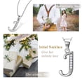 thumbnail image 4 of Juwaliy Collar de Mujer con Letra J de Plata Esterlina 925, Dije de Inicial Personalizado, Dije de Alfabeto con Monograma con Brillo, Joyería de Nombre, Regalo para Madre, Esposa, Hija, 4 of 9