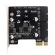 thumbnail image 1 of Tarjeta De Expansion Controlador convertidor USB 3,0 PCI-E, Panel frontal de encabezado de 19 pines y 20 pines para PC de escritorio, 1 of 6