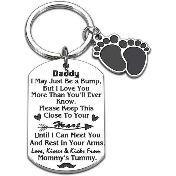 New Dad Gifts Keychain, First Time Dad Gifts to Be Keychain, First Fathers Day for New Dad, Expectant Dad Gifts, Christmas Birthday Gifts from Wife, Daddy to Be Keychain, Dad Gifts for Fathers Day