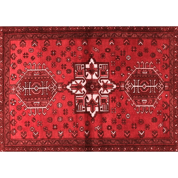 Ahgly Company Indoor Rectangle Persian Red Traditional Area Rugs, 5' x 7'
