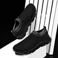 thumbnail image 6 of Men's Knit Shoes S𝗅ip On Laceless Sneakers Breathable Lightweight Athlet𝗂c Shoes Comfortable Outdoor Sports Shoes Soft Cushion Sole Casual L𝗈afers Shoes for Summer and Autumn, 6 of 9