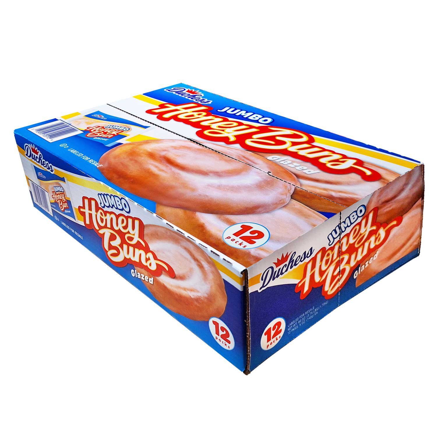 Duchess Jumbo Glazed Honey Buns, 5 oz., 12 pk with bowl by OMA