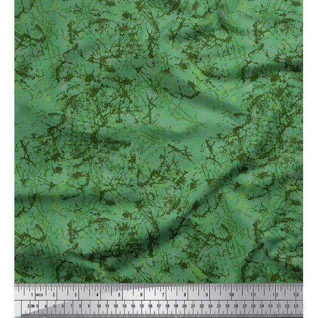 Soimoi Rayon Fabric Stone Texture Print Fabric by the Yard 42 Inch Wide