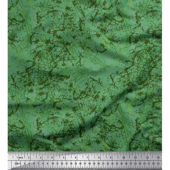 Soimoi Cotton Voile Fabric Stone Texture Print Fabric by the Yard 56 Inch Wide
