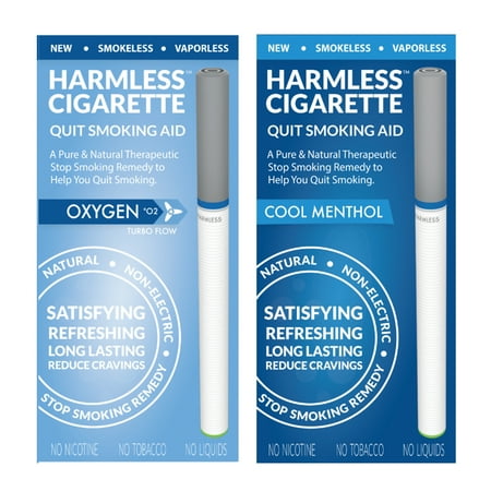 Harmless Cigarette,Oxygen & Menthol,Nicorette Alternative & Quit Smoking Aid,2pk