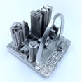 thumbnail image 4 of St Louis 3D City Famous Building Model Statue Souvenir Decoration for Home Office Silver 4”, 4 of 5