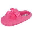 thumbnail image 4 of Jessica Simpson Girls Slip-On Clogs - Fuzzy Comfy Warm Memory Foam Sherpa Slippers with Satin Bow, 4 of 9