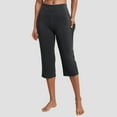 thumbnail image 2 of vigerkar Gym Capri Pants for Women High Waist with Pockets Tummy Control Loose Straight Leg Capri Workout Yoga Pants Dark Gray, 3XL, 2 of 7