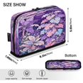 thumbnail image 3 of Stand Pencil Pouch High Capacity Pencil Case Organizer Pouch Durable Pencil Box for Office, Purplewood Printed, 3 of 8