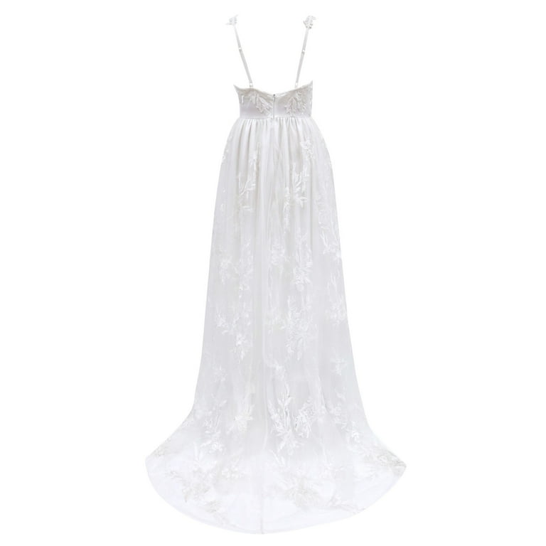 Sexy Sleeveless Wedding dresses for bride white,White engagement dress,White  wedding dresses for bride Women'S Formal Dresses Elegant Lace Dress Deep V  Sling Bridal Wedding Evening White - Walmart.com
