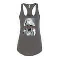 thumbnail image 2 of Wild Bobby, Marilyn Savage Bandana, Streetwear, Ladies Racerback Tank Top, Dark Grey, X-Large, 2 of 4