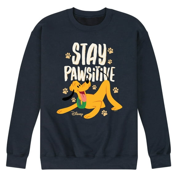 Disney Classics - Cats & Dogs - Stay Pawsitive - Men's Crew Neck Fleece Pullover
