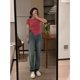 thumbnail image 5 of Pantalones vaqueros de estilo coreano para mujer, Jeans de nicho con piernas anchas, moda urbana informal, pantalones de cintura alta, moda de cintura Natural, 5 of 5