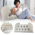 thumbnail image 1 of Reading Pillow Soft And Comfortable Bed Pillow Cushion For Back Support Decorative Lumbar Pillow With Long Bolster Design And Cute Ear Details For Bed Sofa Lounging Silk Pillowcase for Hair Standard, 1 of 3