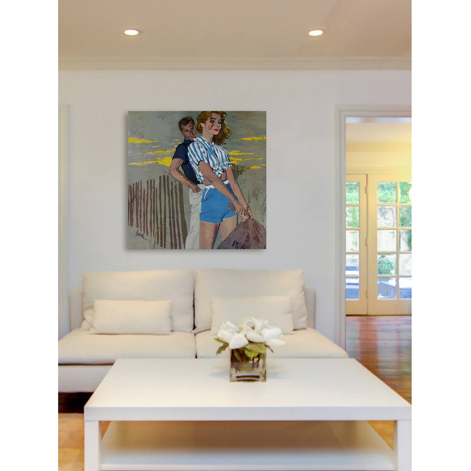 "Beach Pose" Painting Print on Wrapped Canvas