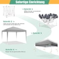 thumbnail image 4 of COBIZI 10x10 Pop Up Canopy Tent Without Sidewall, UPF 50+ Waterproof Outdoor Canopy, Instant Tent Portable Canopies Gazebo for Commercial Sun Shade Party Backyard with 4 Sandbags(Gray), 4 of 9