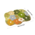 thumbnail image 3 of Colorful Flower Patterns Bathroom Absorbent Bath Mat Flower Shape Soft Antiskid Waterproof Comfortable Decor Rug, 3 of 6