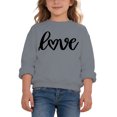 thumbnail image 4 of Bobifish Toddler Girls Sweatshirts Cute Love Fleece Lined Long Sleeve Pullover Tops For Kid, 4 of 4