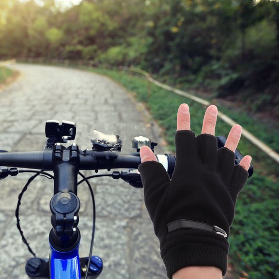 Phenofice 1 Pair Hiking Gloves for Men Non-Slip Winter Protection Warmth 6.29X3.54X0.20in