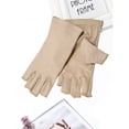 thumbnail image 6 of HOMEIORA Sun Gloves for Women UV Protection Fingerless Non Slip Sunscreen Driving Gloves for Summer Outdoor - Khaki, 1 Pair, 6 of 7