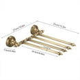 thumbnail image 5 of Sarapandan Bathroom Wall Shelf for Pants Hanger, Vintage Style Antique Brass 4-Arm Towel Holder Rack, 5 of 8
