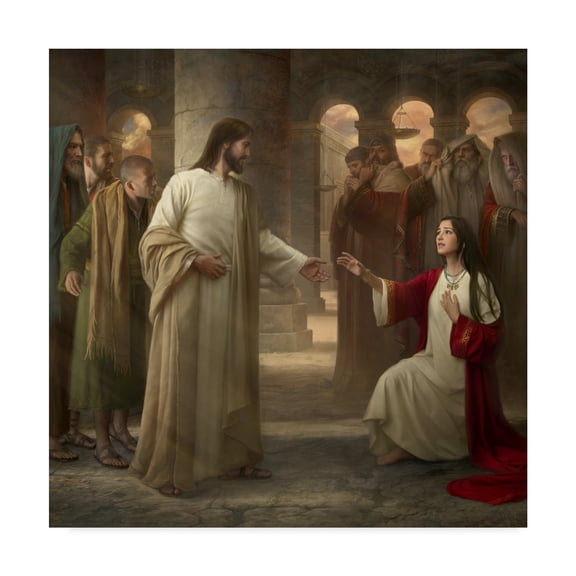 Trademark Fine Art 'Though Your Sins Be As Scarlet' Canvas Art by Howard Lyon