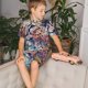 thumbnail image 4 of Fotbe Vibrant Leopard In Flowers Pijama Estampada de 2 Piezas para Niños – Ropa de Dormir de Manga Corta Cómoda para Niños y Niñas, Camiseta y Shorts de Algodón-Medium, 4 of 6