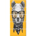 thumbnail image 2 of Funny Bear with Formal Glasses - Contemporary Animal Art Canvas, 2 of 3