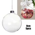 thumbnail image 2 of 5Pcs Clear Plastic Balls Baubles Fillable Christmas Tree Ornaments Xmas Pendant 3.2inch, 2 of 7