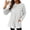 Beige, variant on Cable Knit Pullover Sweater for Women Oversized Crewneck Long Sleeve with Pockets Side Slit Casual Fall Winter Top