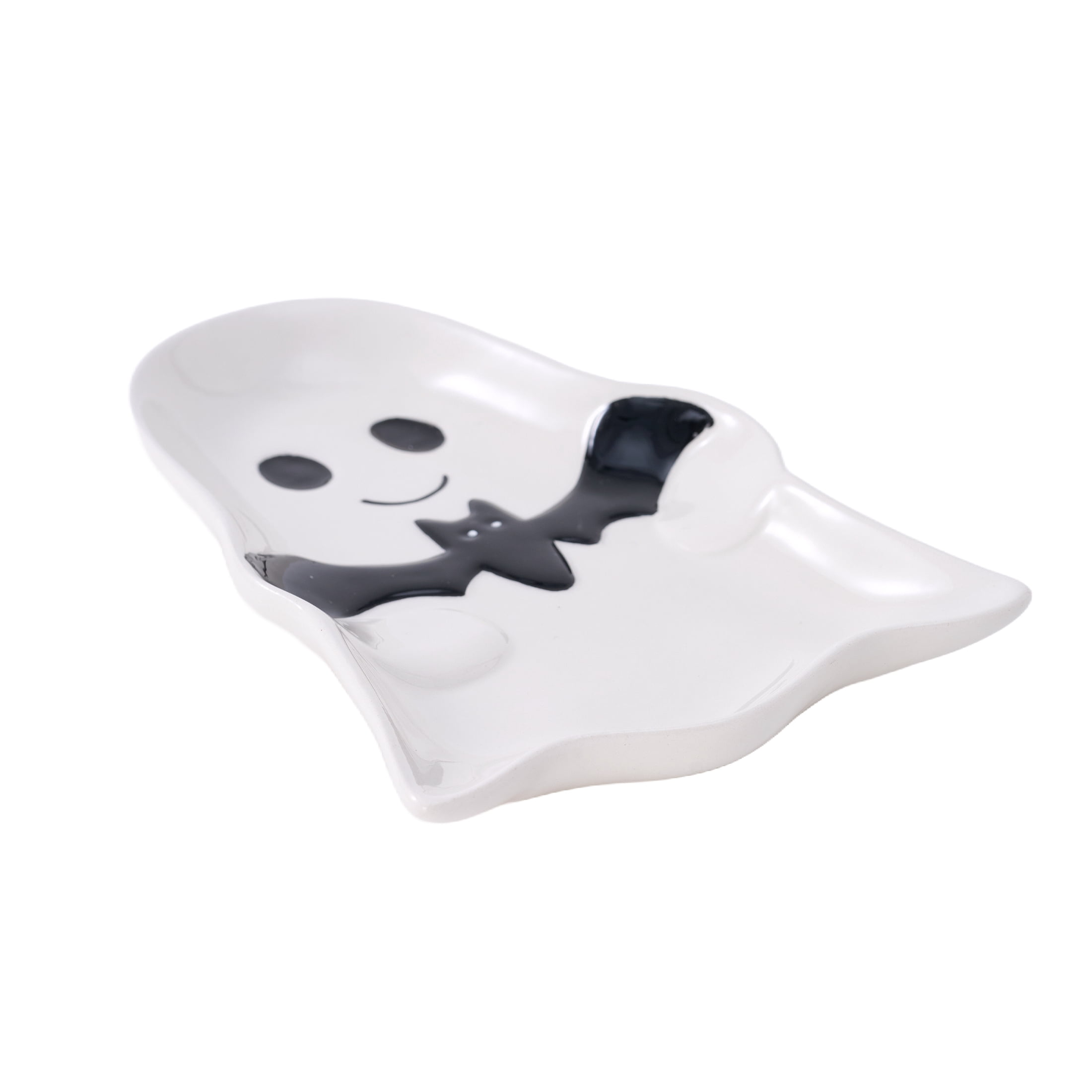 Way to Celebrate Ghost Ceramic Spoon Rest for Halloween Decor