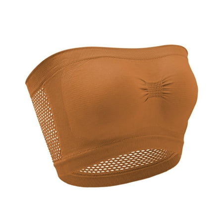 

huanledash Women Strapless Bra Seamless Solid Color Hollow Out Holes Tube Top No Trace Crop Top Ladies Bustier Underwear for Home