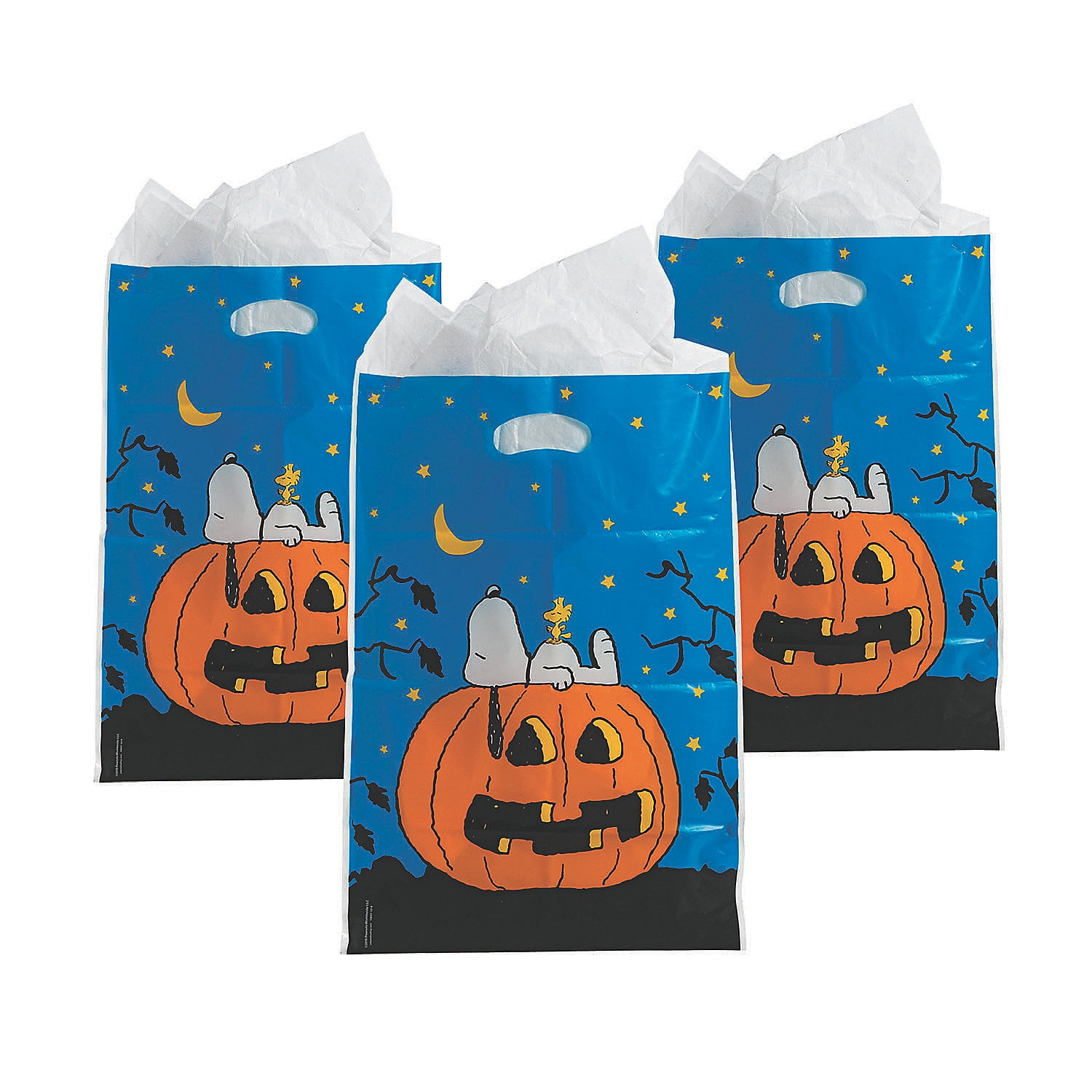 Peanuts Halloween Plastic Bags (50Pc) Party Supplies 50 Pieces