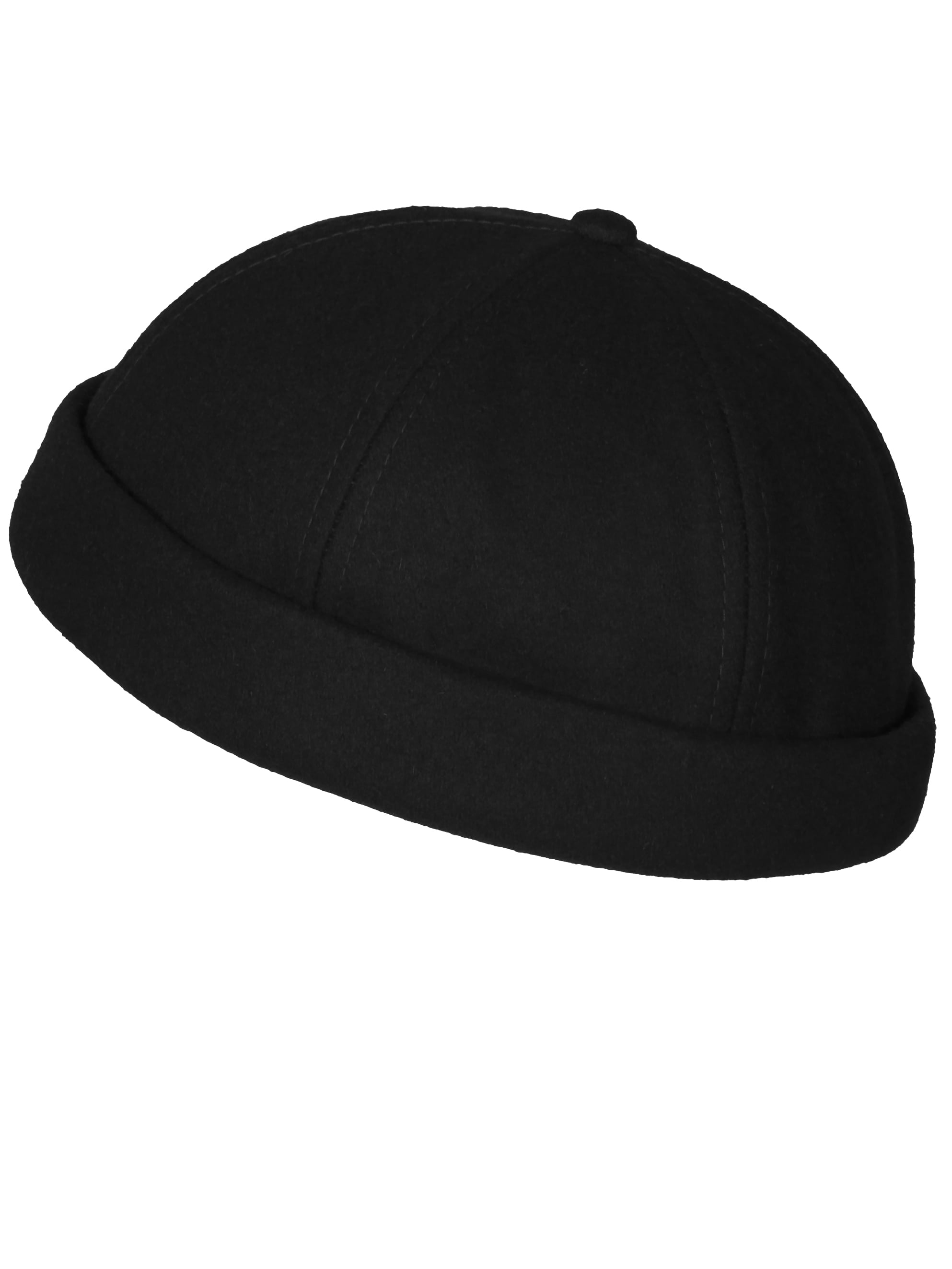 Daxton Wool Blend Short Rolled Beanie 