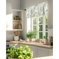 thumbnail image 3 of Rod Pocket Window Valances Sage Green Ocean Starfish Shell Coral Short Kitchen Curtains Marine Life Window Treatment Drapes for Bedroom Bathroom Living Room 54x18In,1 Panel, 3 of 7