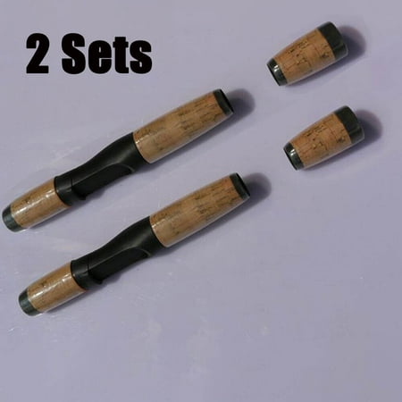 2Pcs Spinning Fishing Rod Handle Kit Composite Cork Rod Building Split Rod Grips