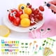 thumbnail image 1 of Juego de tenedor de fruta de plástico - 12 piezas para tarta y snacks para fiambrera, bandeja de fiesta, picnic, restaurante, boda, 1 of 9