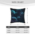 thumbnail image 4 of Xecao Ice blue light spot jellyfish Print Soft Velvet Decorative Throw Pillow Covers, Square Cushion Cases for Bed, Sofa, Living Room, Car, and Indoor Outdoor Use-16"x16", 4 of 8