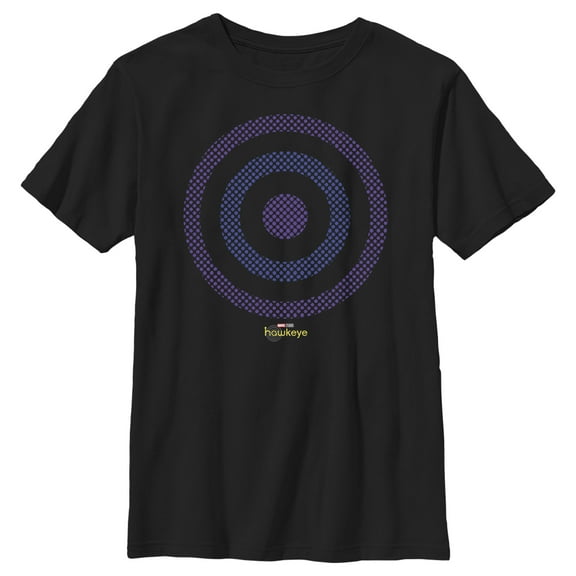 Boy's Marvel Hawkeye Bullseye  Graphic Tee Black Medium