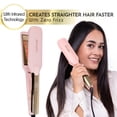 thumbnail image 4 of ELLA BELLA® Titanium Flat Iron Hair Straightener (with Infrared) • Professional Straightening Iron • Digital Display to Accurately Control Temperature • As Featured in Good Housekeeping (Pink), 4 of 6