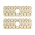 thumbnail image 7 of Yayeee Faucet Mat for Kitchen Sink 14.7" Diatomite Long Splash Guard Pad, Pastel Green Geometric, 2 Pack, 7 of 7
