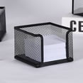 thumbnail image 5 of Note Pad Storage Box Fine Mesh Large Capacity Easy Access Black Heavy Duty Metal Desktop Memo Pad Sticky Note Organizer Home Supplies-Black, 5 of 8