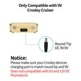 thumbnail image 5 of Replacement for Crosley Record Player Power Cord, 9V Adapter for Crosley Cruiser Portable Turntable Record Player CR8005A CR221 CR8005C I II III Series  Cord (Not for 5V or 12V), 5 of 7