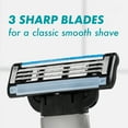 thumbnail image 5 of Gillette Mach3 Razor Men 3 Blade Manual Razor ,1 Handle and 2 Blade Refills ,Silver, 5 of 10