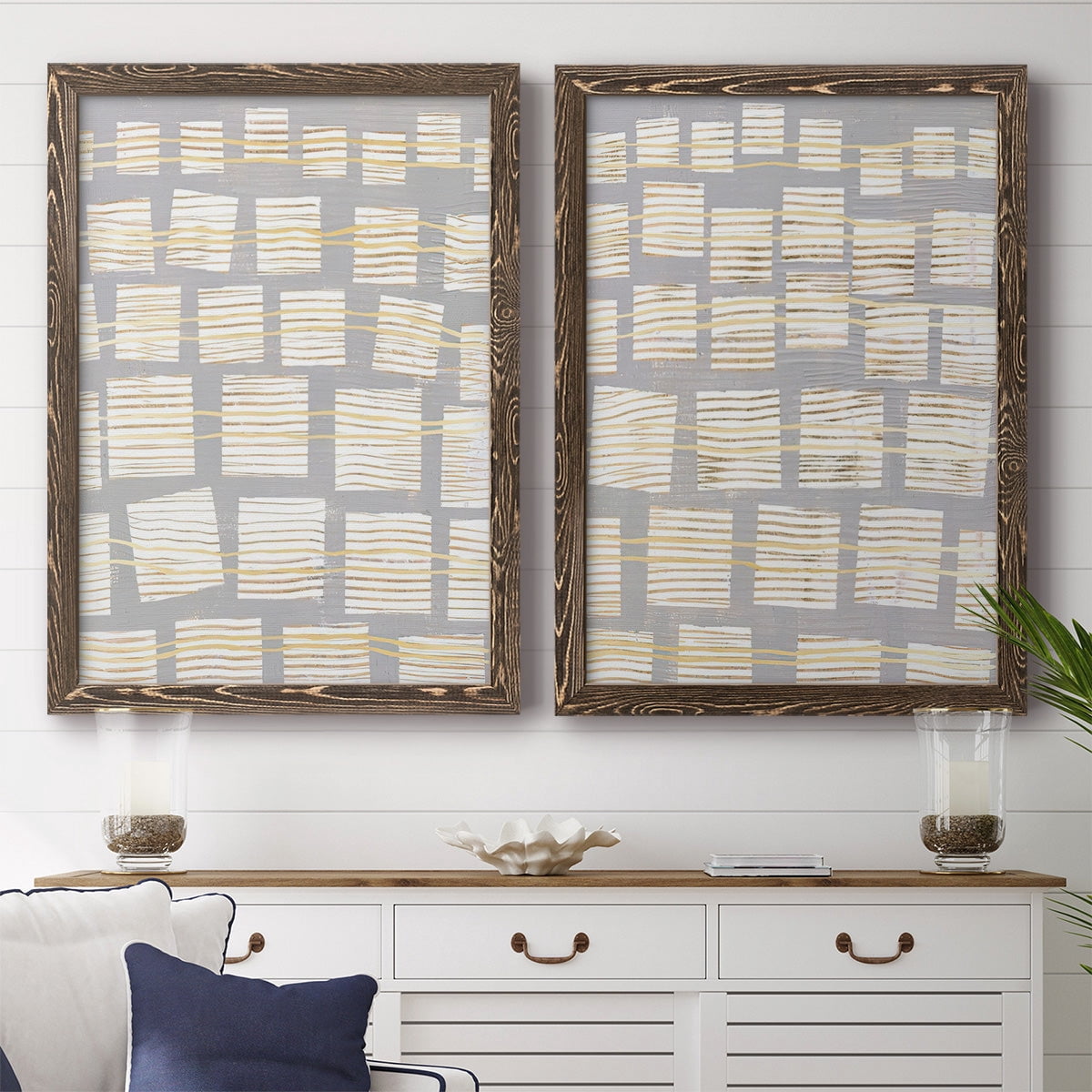 Networks I - Premium Framed Canvas 2 Piece Set - Ready to Hang