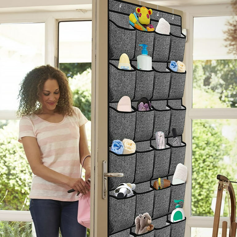 Wall Hanging Shoe Storage Organizer Bag Shoes Rack Over The Door Fabric Cabinet  Closet Organizer For
