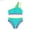 Mint Green, variant on Girls Swimsuit Two Piece One Shoulder Bathing With Chest Pad Color Bikini 7 16 Years Girls Two Piece Swimsuit Size 7-8 Years