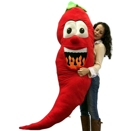Big Plush Stuffed Red Pepper 66 Inch Soft Giant Fruit Vegetable Huge Fun Plushie
