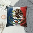 thumbnail image 2 of JEUXUS Pillow Covers  Mexican Flag Pillow Covers Square Decorative Farmhouse Cushion Cover for Living Room Sofa Couch Bed Pillowcases, 2 of 5